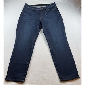 Talbots Curvy Ankle Jeans Size 14 Dark Wash